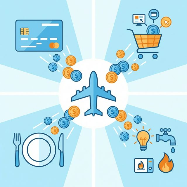 陸マイラーのマイル獲得方法イメージ